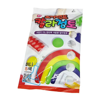 5색칼라점토미니/색점토/색깔찰흙/색깔점토/OPP포장
