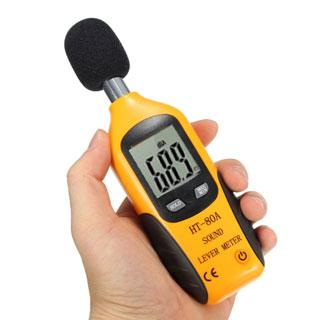 노랑색 소음측정기/소음기/소리측정기/디지털소리측정도구/소리세기측정도구/디지털소리측정도구